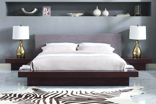 Freja 3 Piece Fabric Queen Bedroom Set. - Venini Furniture 
