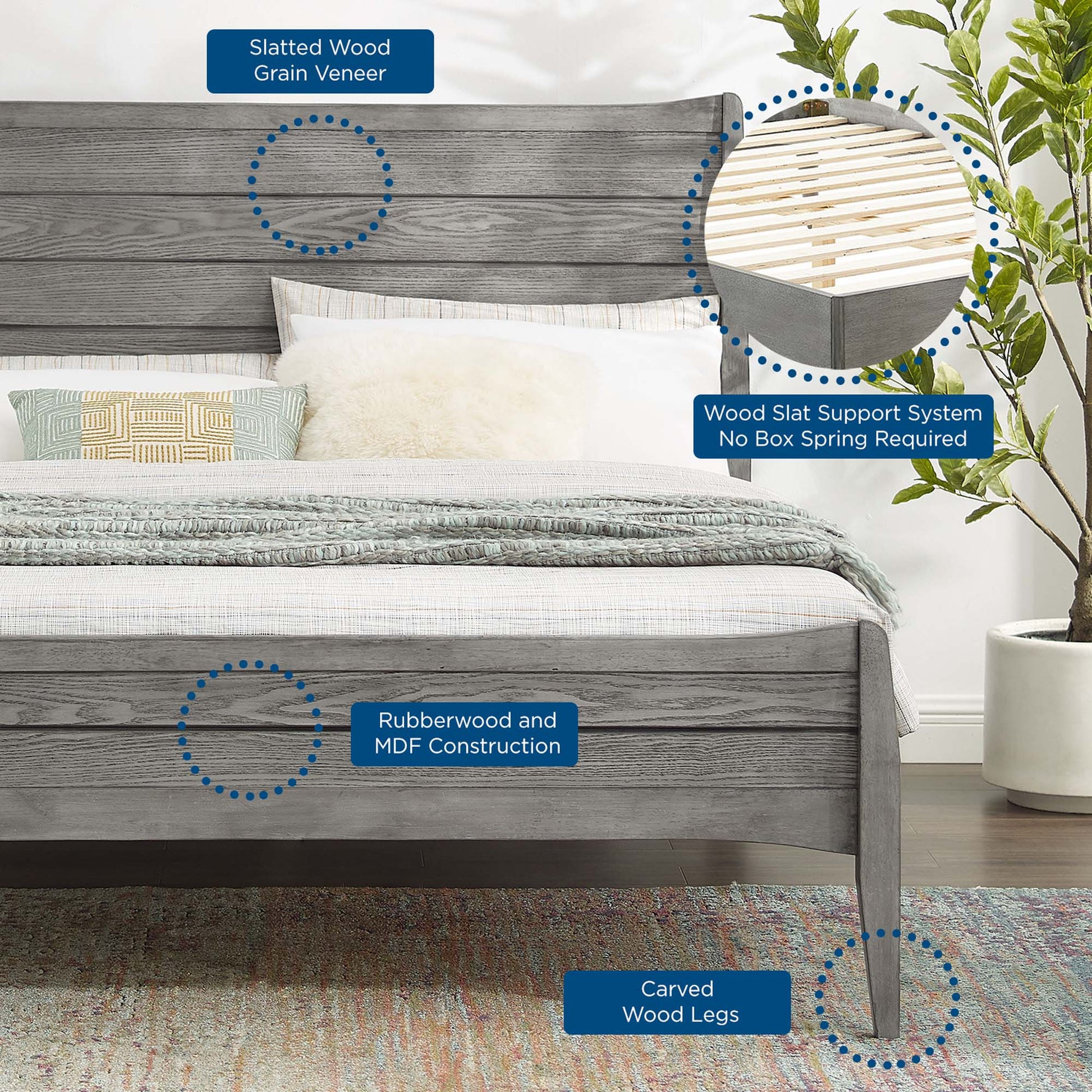 Georgia Bedroom Set in Gray. - Venini Furniture 