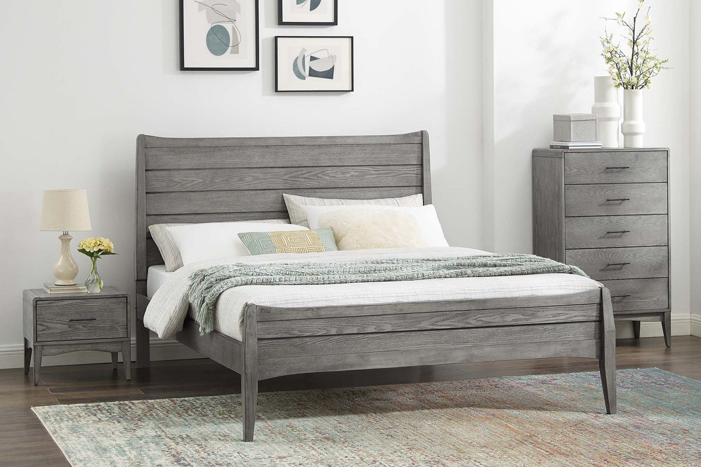 Georgia Bedroom Set in Gray. - Venini Furniture 