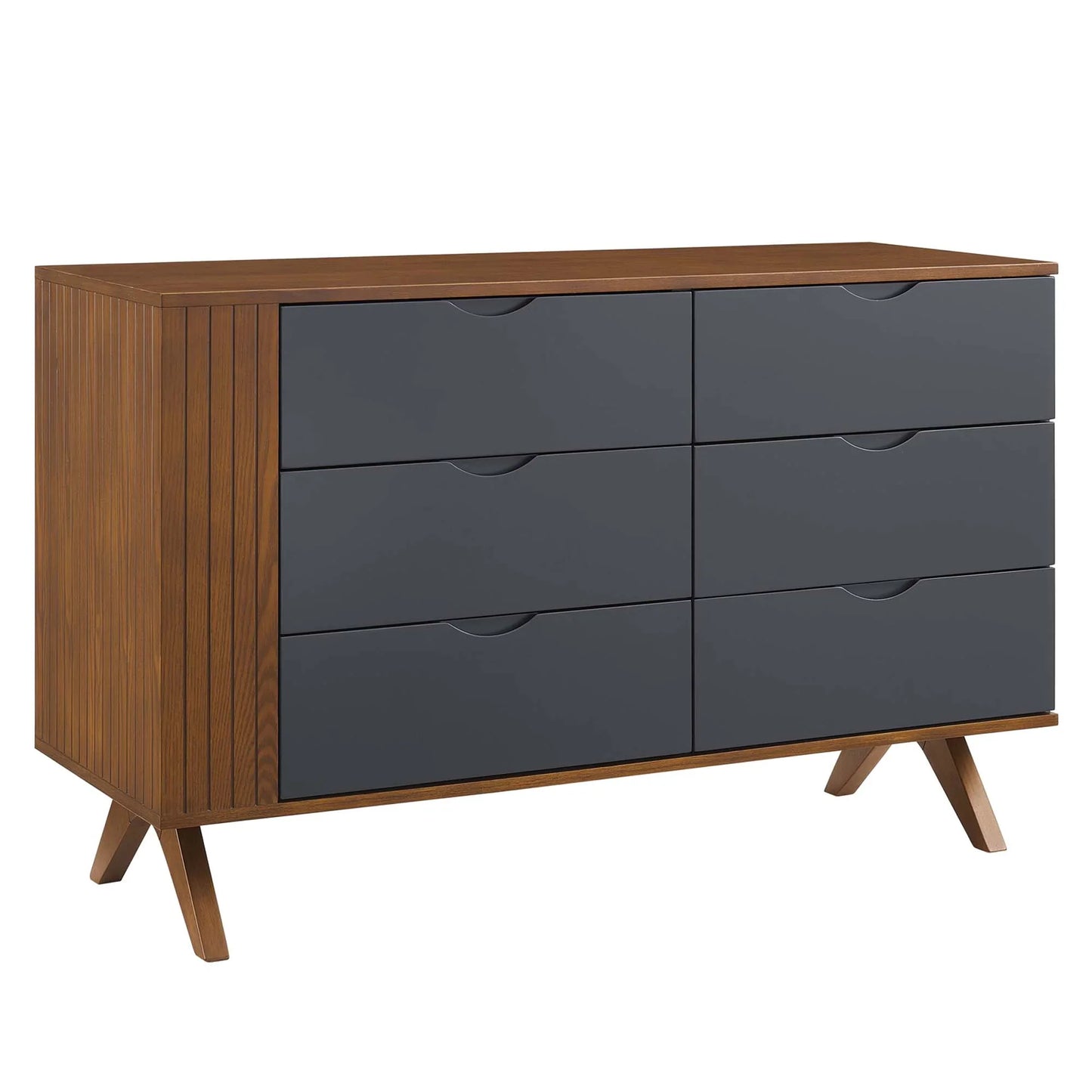 Dylan Dresser and Mirror in Walnut. - Venini Furniture 