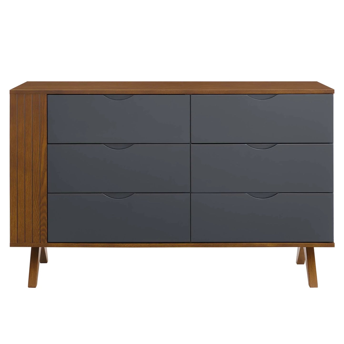 Dylan Dresser and Mirror in Walnut. - Venini Furniture 