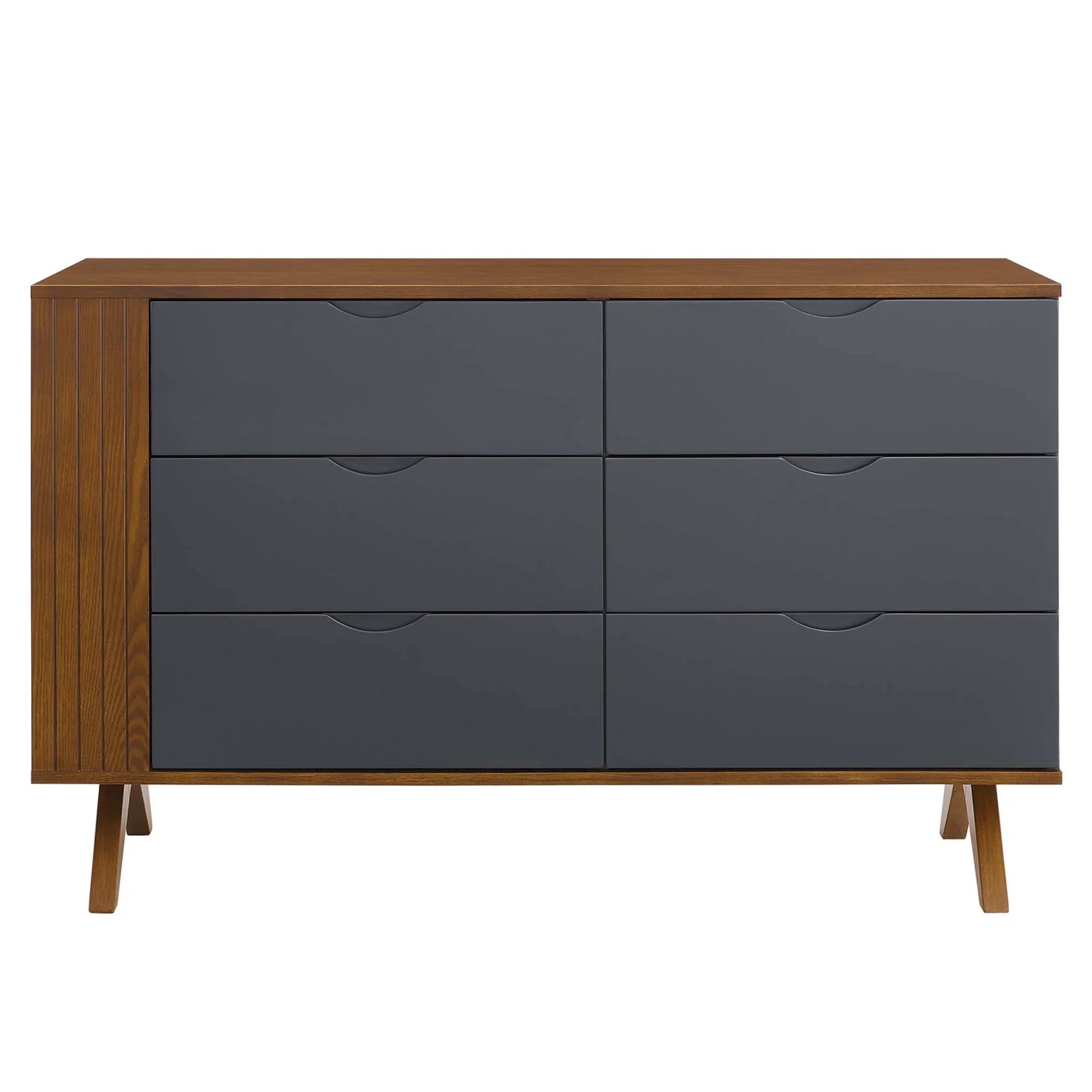 Dylan Dresser and Mirror in Walnut. - Venini Furniture 