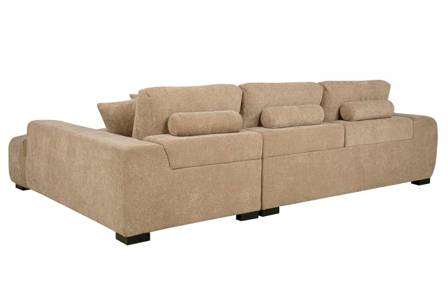 Octavia Upholstered Sectional Chaise Sofa Camel 509961 - Venini Furniture 