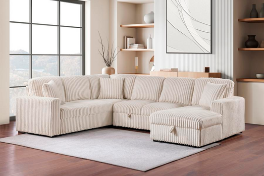 Devonshire Sleeper Sectional Sofa Camel 501205 - Venini Furniture 