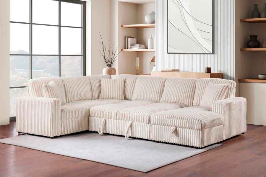 Devonshire Sleeper Sectional Sofa Camel 501205 - Venini Furniture 