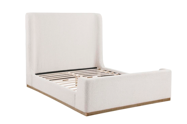 Nala Upholstered Queen Sleigh Bed Cream 302046Q