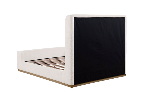 Nala Upholstered Queen Sleigh Bed Cream 302046Q
