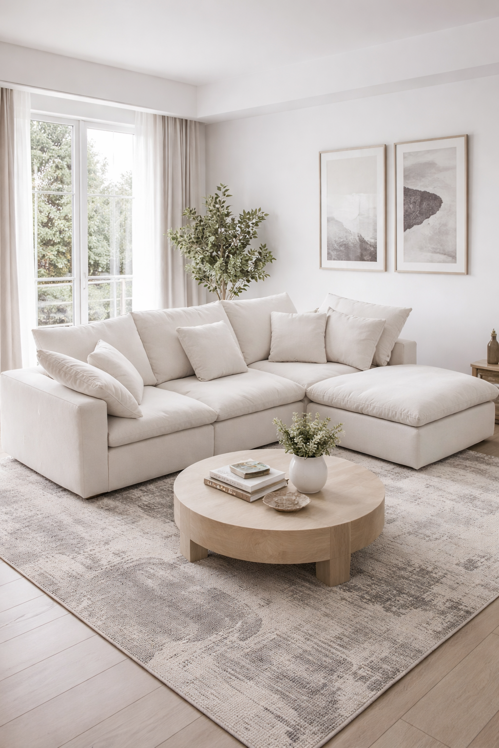 NEO Modular Sectional Sofa in Grey or White - Venini Furniture 