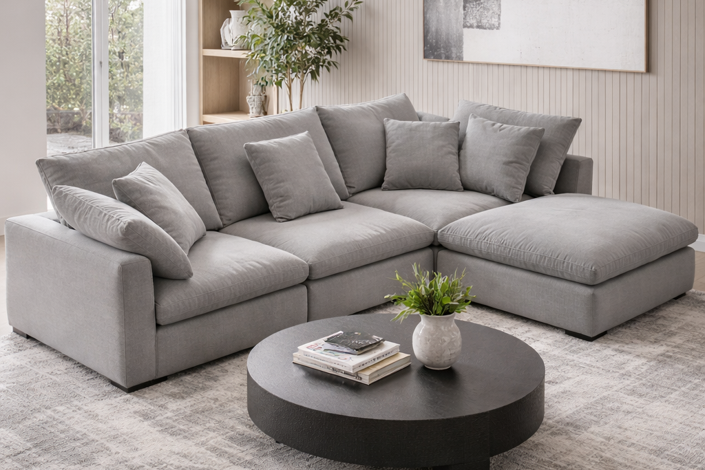 NEO Modular Sectional Sofa in Grey or White - Venini Furniture 