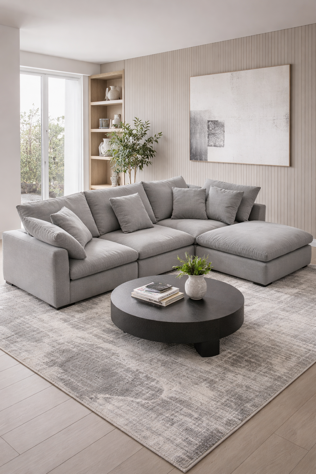 NEO Modular Sectional Sofa in Grey or White - Venini Furniture 