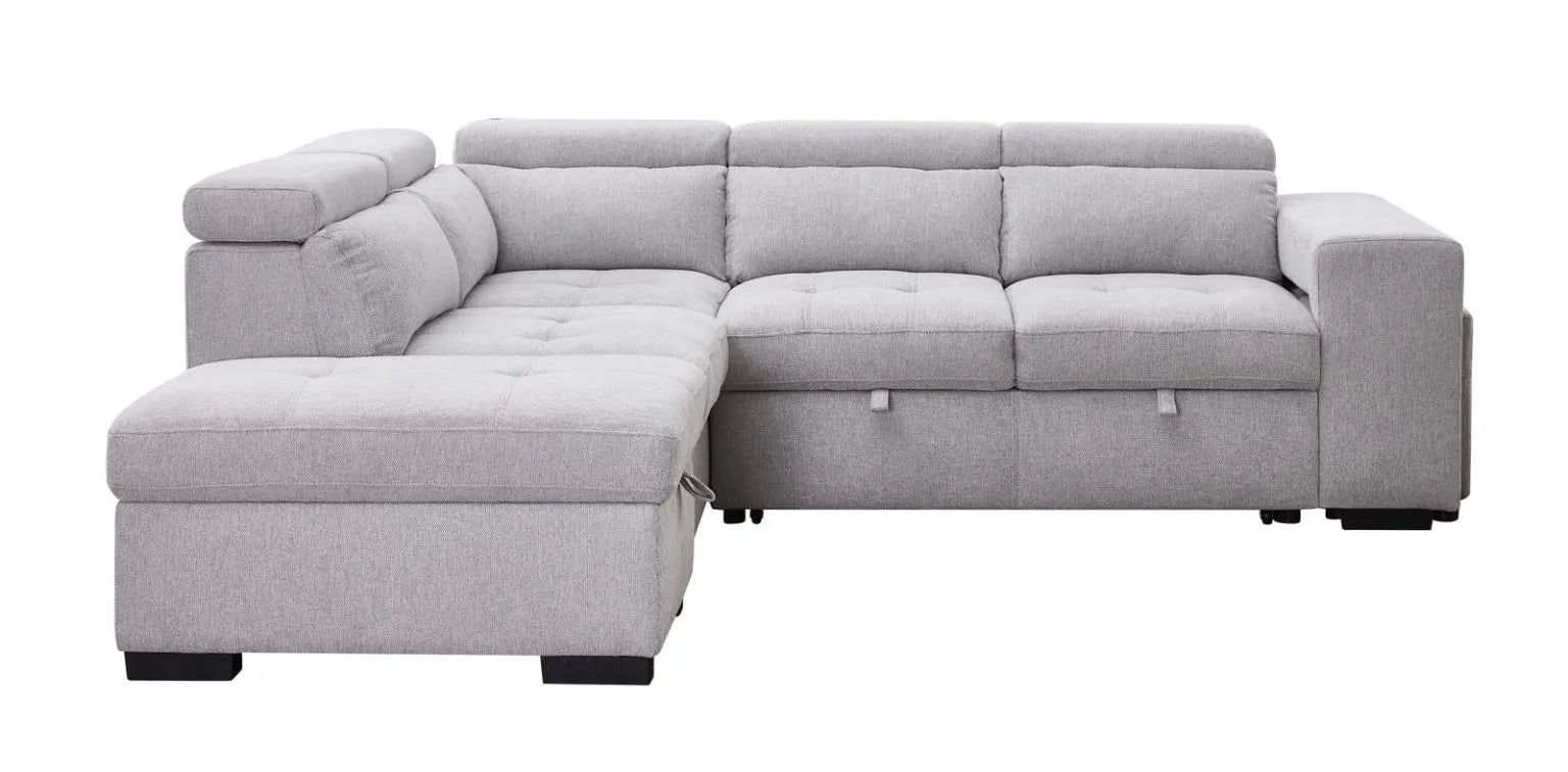 POSITANO Sectional in Dark or Light Grey and Left or Right - Venini Furniture 