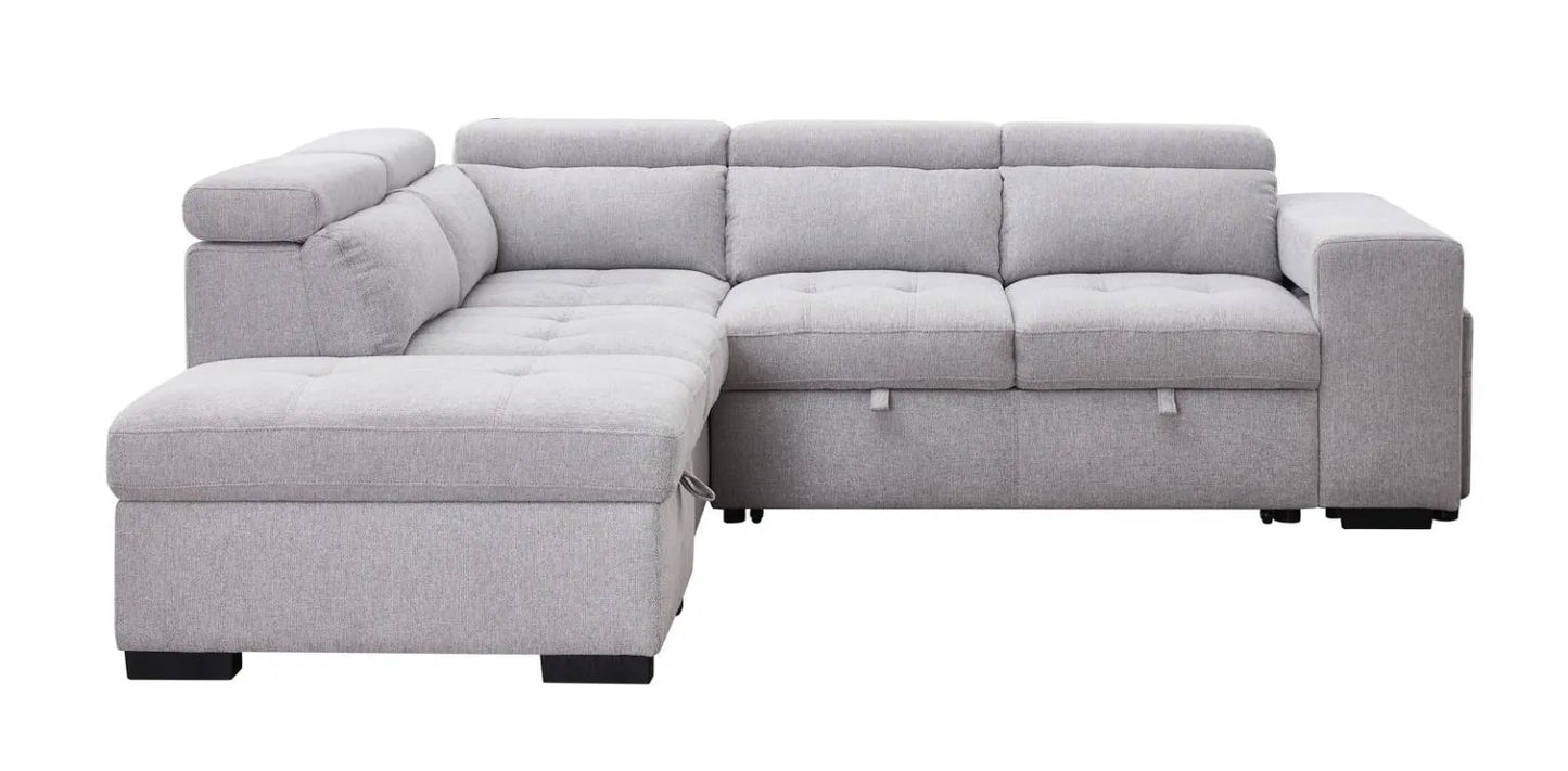 POSITANO Sectional in Dark or Light Grey and Left or Right - Venini Furniture 