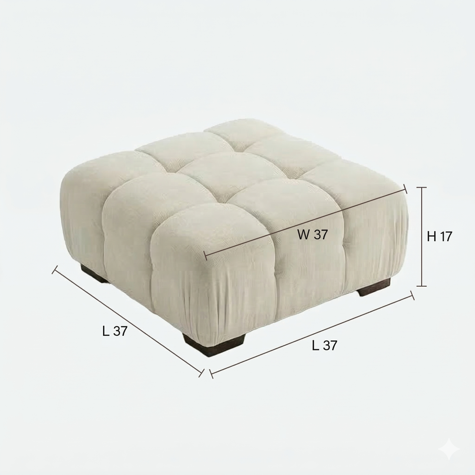 Munich Modular Fabric Sectional Light Grey, Dark Gey and White - Venini Furniture 