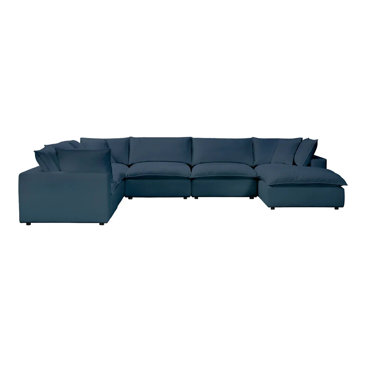 Cali 7-Piece Performance Fabric Modular Large Chaise Sectional