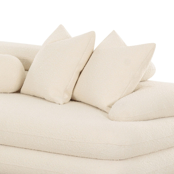 Lulu 2-Piece Cream Boucle L-Shaped Sectional