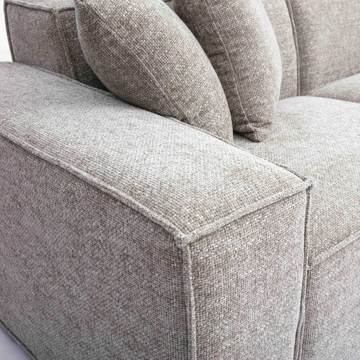 Mindy 4-Piece Chenille Basketweave Modular Sectional - Venini Furniture 