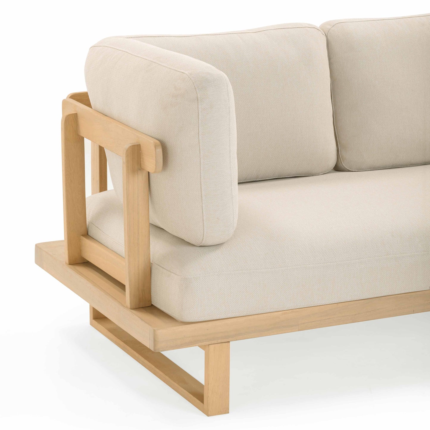 Evan 2-Piece Cream Outdoor L-Shaped Sectional