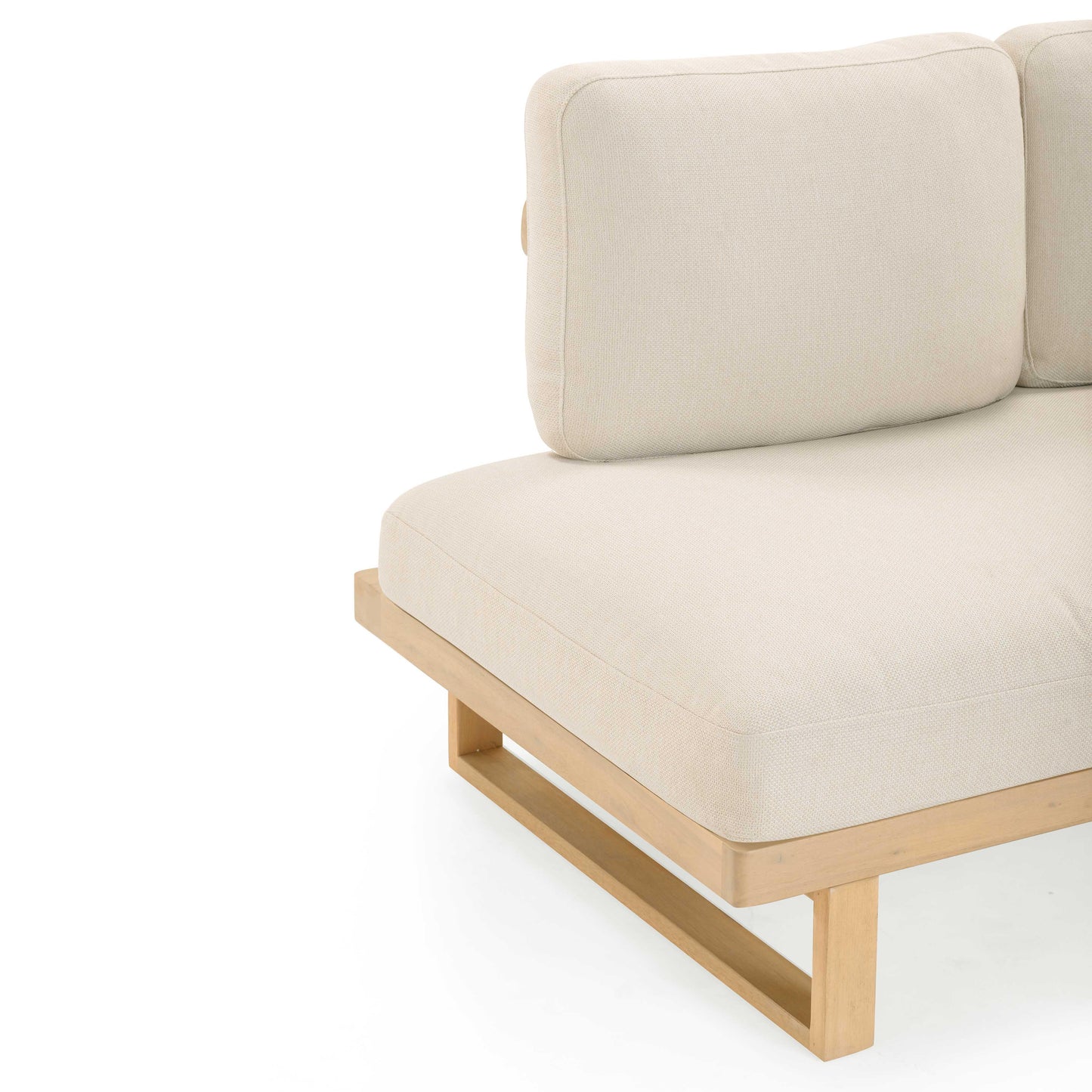Evan 2-Piece Cream Outdoor L-Shaped Sectional