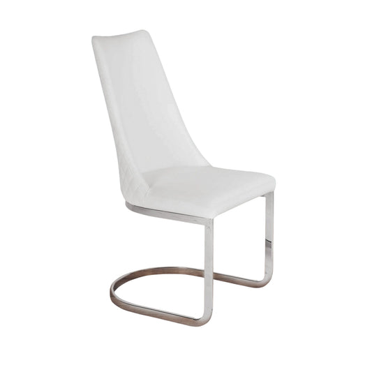 Chicago White PU Leather Dining Chair