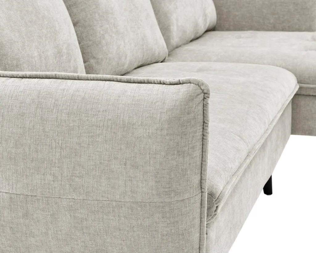 PARIS Sectional Right or Left in Beige, Light Gray or Dark Gray. - Venini Furniture 