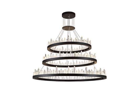 Malta LED 42 inch Satin Dark Grey Chandelier Ceiling Light, Urban Classic 1705G3LSDG