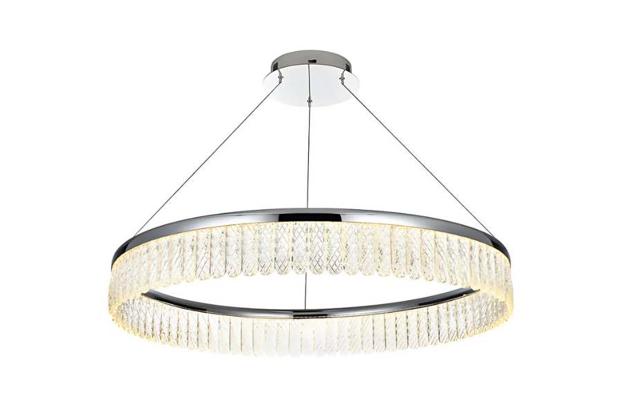 Rune 1 Light 32 inch Chrome Chandelier Ceiling Light 2060D32C