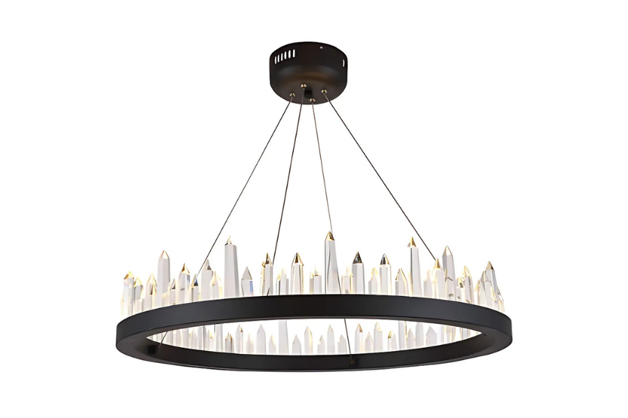 Malta LED 26 inch Satin Dark Grey Chandelier Ceiling Light, Urban Classic