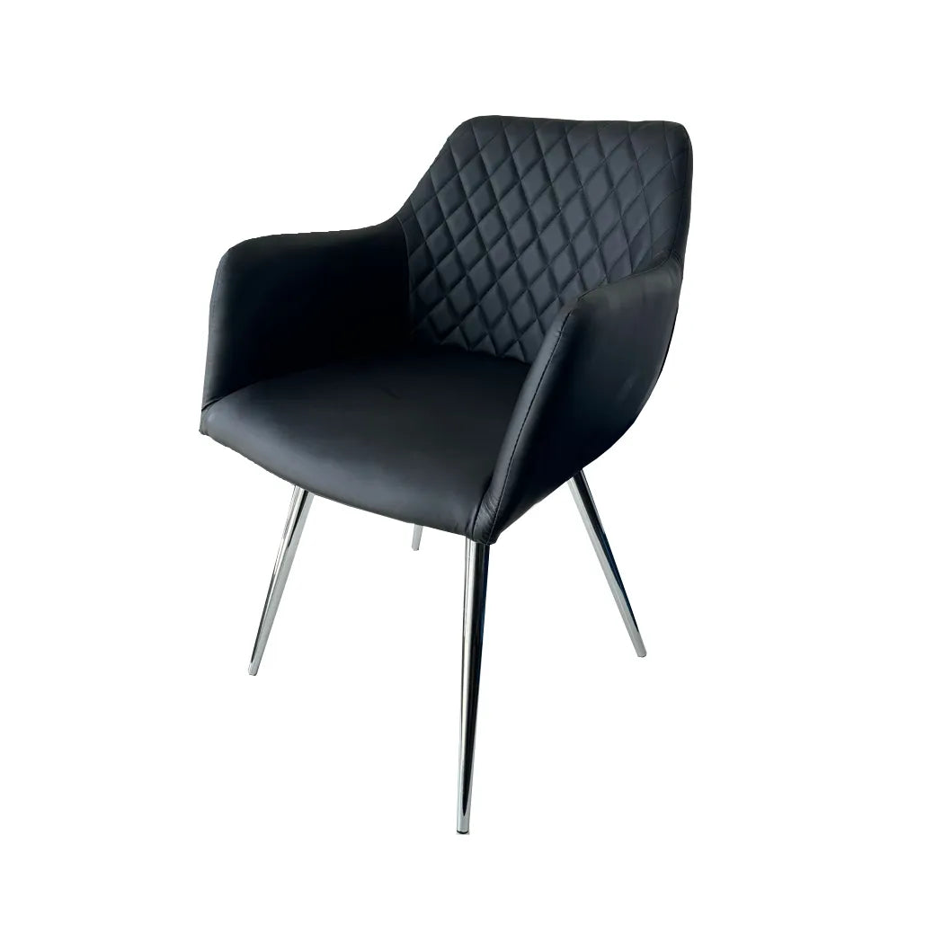 Alba Dining Chair White & Black - Venini Furniture 