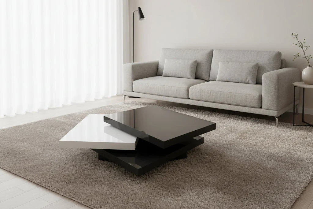 Amsterdam Coffee Table white and Black - Venini Furniture 