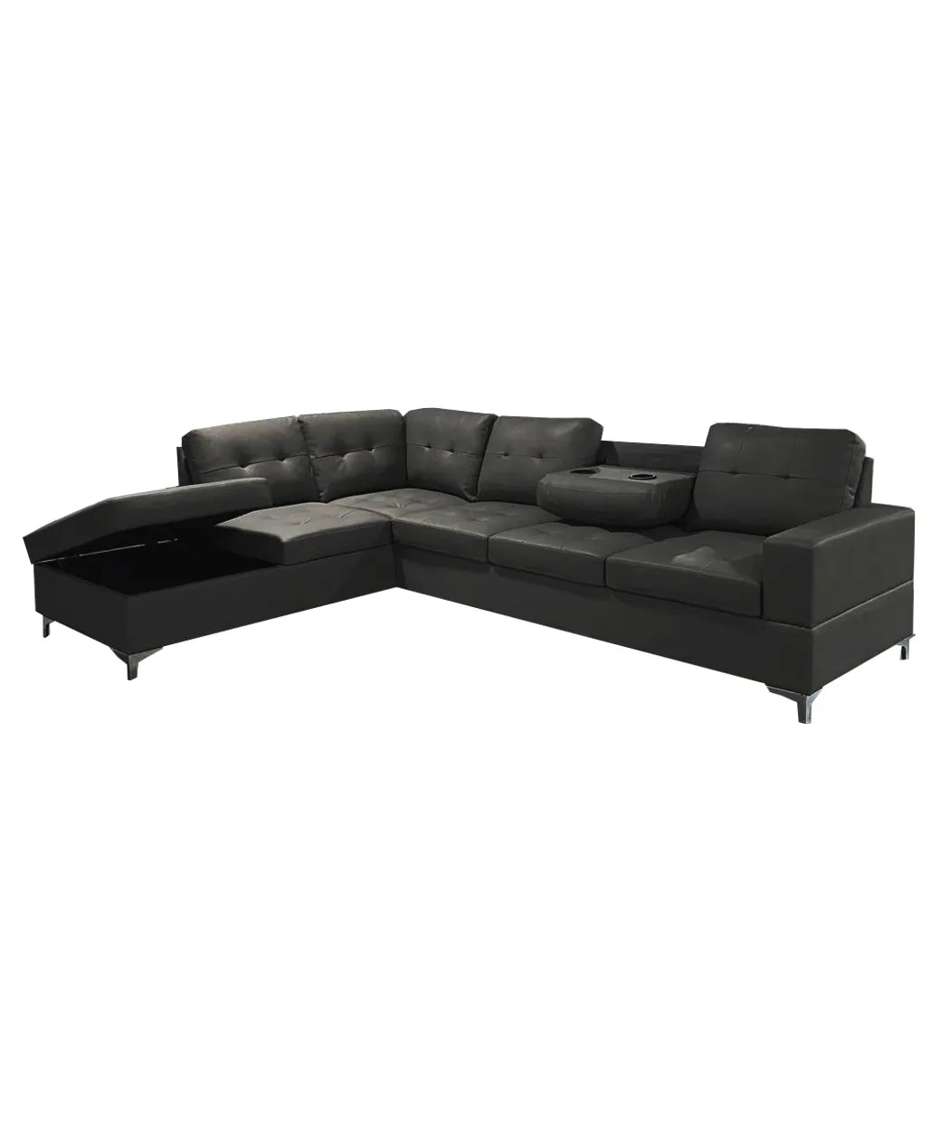 Antonella Sectional Right or Left in Black, Gray or White. - Venini Furniture 