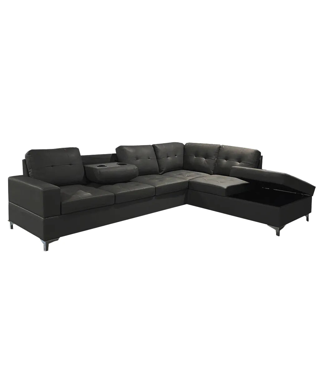 Antonella Sectional Right or Left in Black, Gray or White. - Venini Furniture 