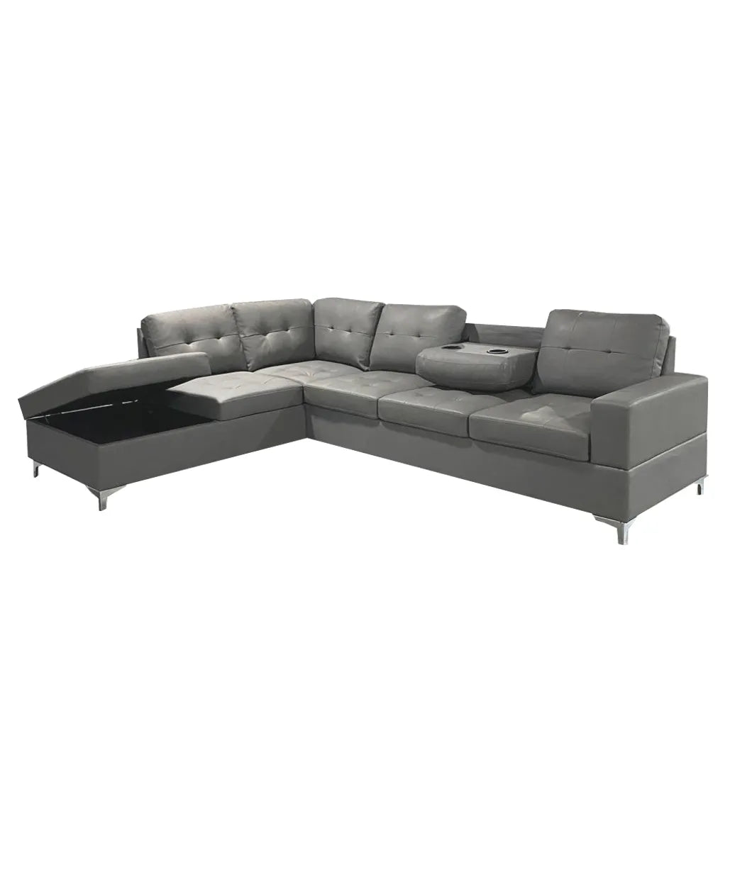 Antonella Sectional Right or Left in Black, Gray or White. - Venini Furniture 