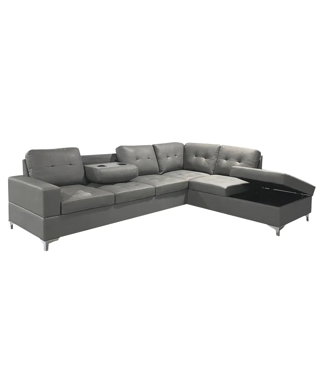 Antonella Sectional Right or Left in Black, Gray or White. - Venini Furniture 