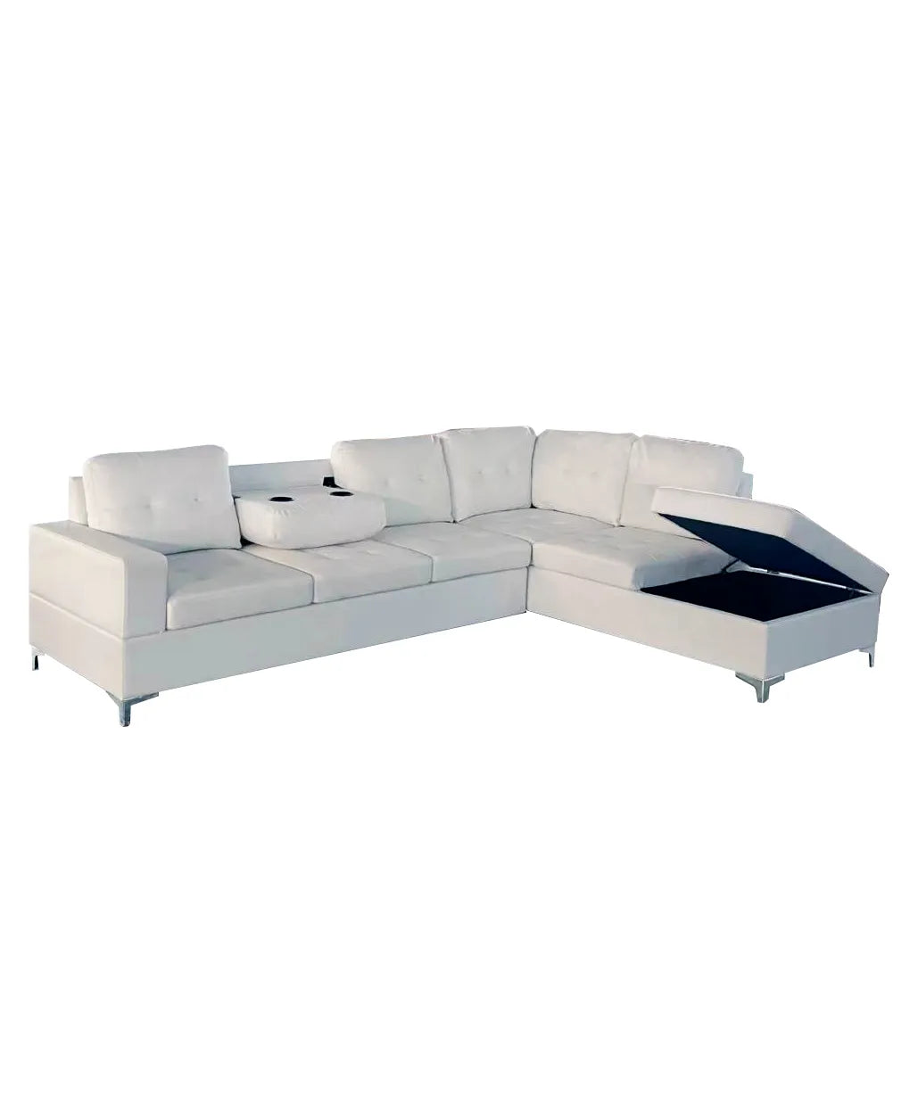 Antonella Sectional Right or Left in Black, Gray or White. - Venini Furniture 