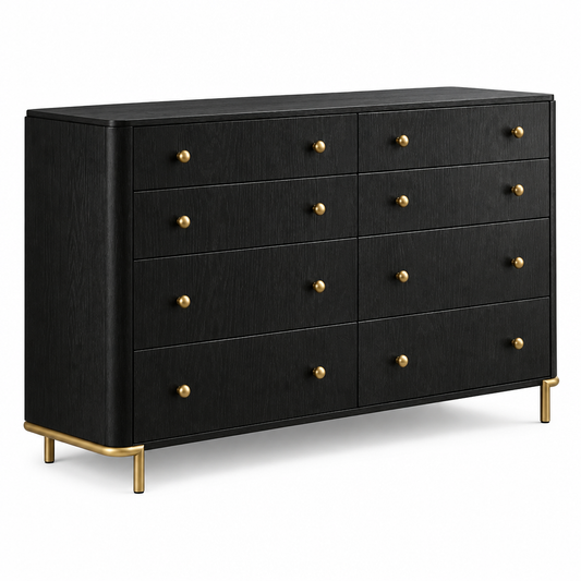 Arini 8-Drawer Dresser Black