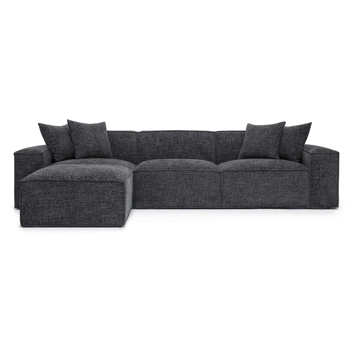 Mindy 4-Piece Chenille Basketweave Modular Sectional - Venini Furniture 