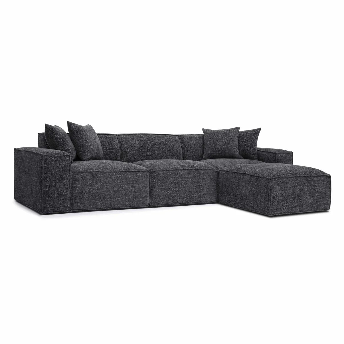 Mindy 4-Piece Chenille Basketweave Modular Sectional - Venini Furniture 