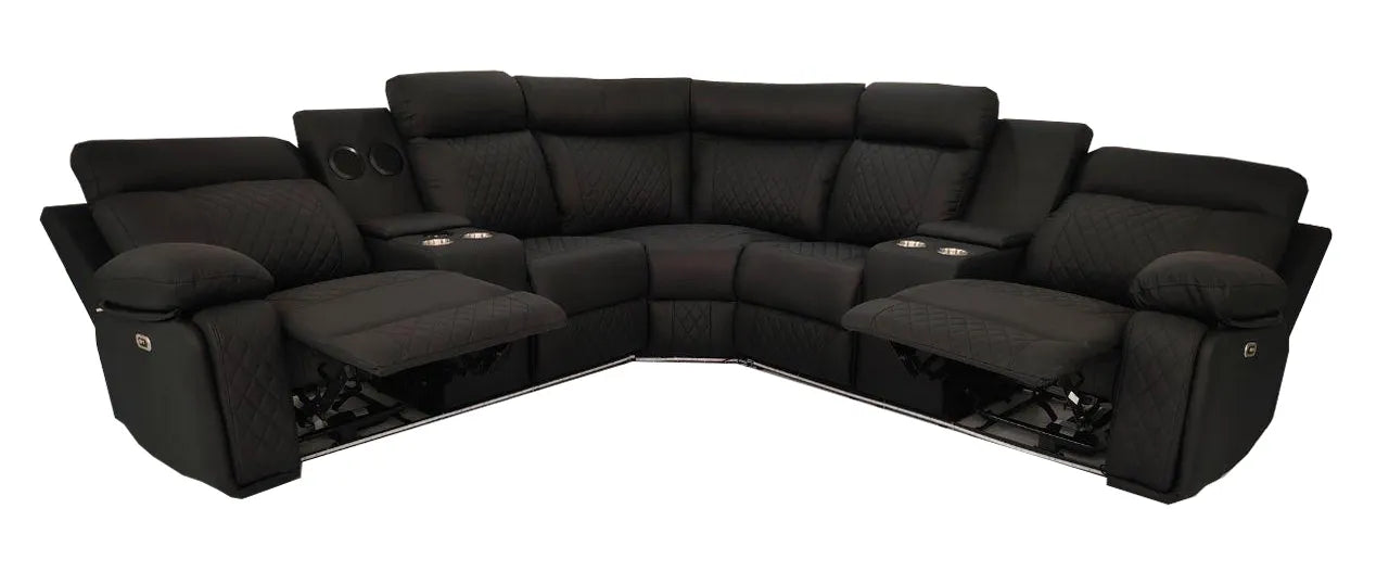 CHICAGO Power Sectional Black, Grey or white. - Venini Furniture 