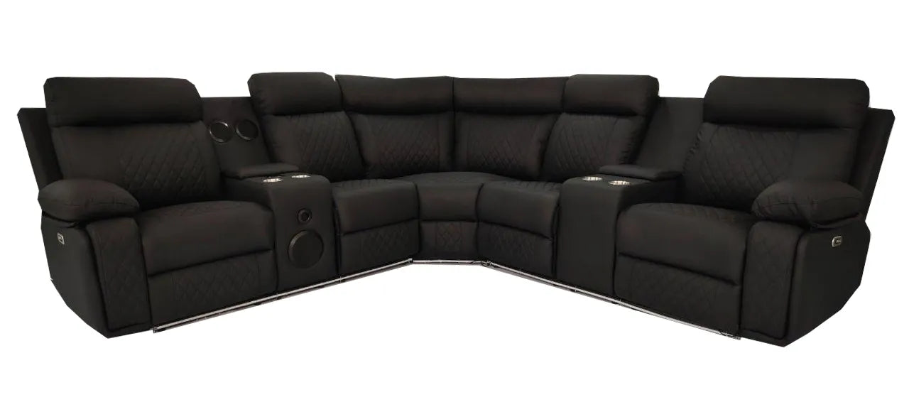 CHICAGO Power Sectional Black, Grey or white. - Venini Furniture 