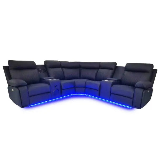 CHICAGO Power Sectional Black, Grey or white. - Venini Furniture 