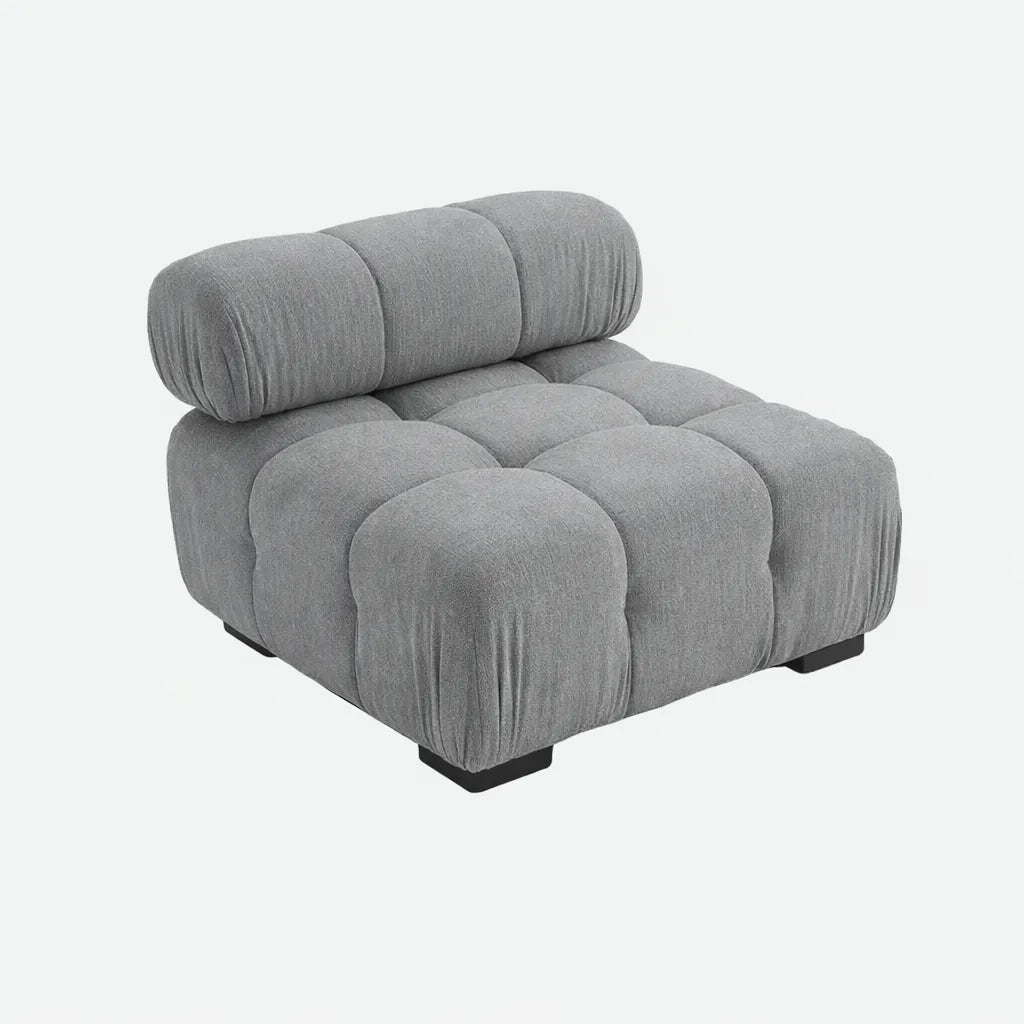 Munich Modular Fabric Sectional U OPTION Light Grey, Dark Gey and White - Venini Furniture 