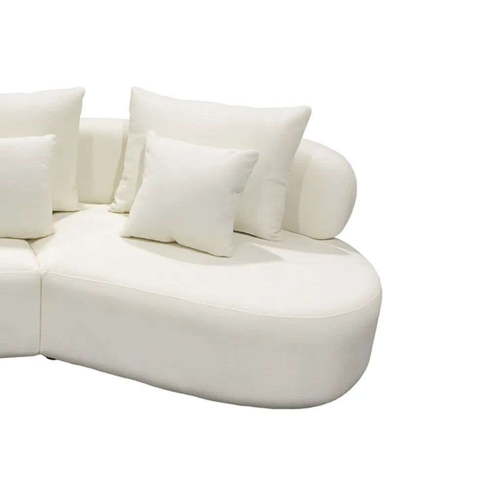 Grace Sectional Sofa with pillows Grey or White - Venini Furniture 