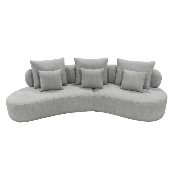 Grace Sectional Sofa with pillows Grey or White - Venini Furniture 