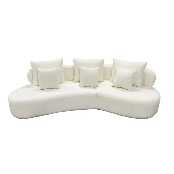 Grace Sectional Sofa with pillows Grey or White - Venini Furniture 