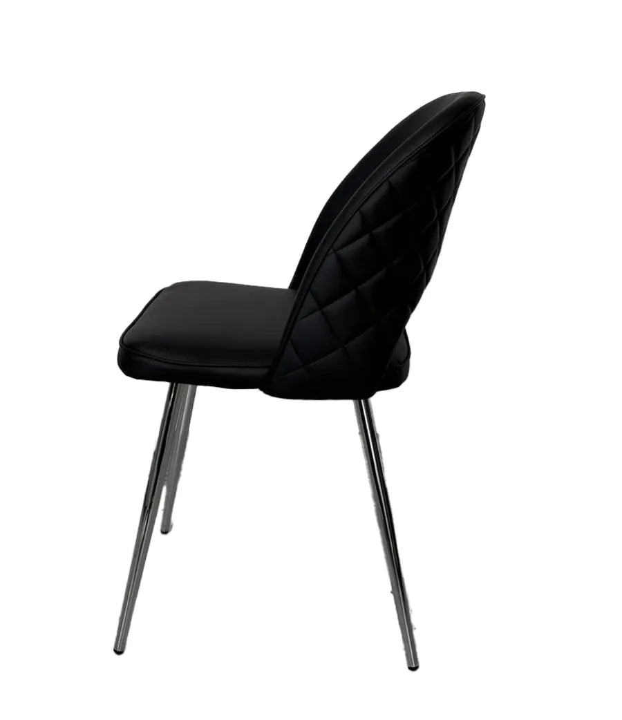 Hill Dining Chair Grey, Black & White. - Venini Furniture 