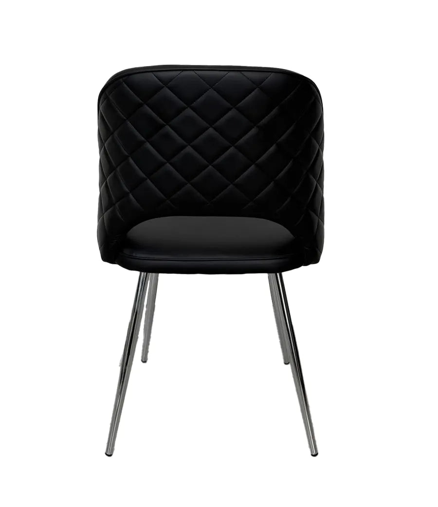 Hill Dining Chair Grey, Black & White. - Venini Furniture 