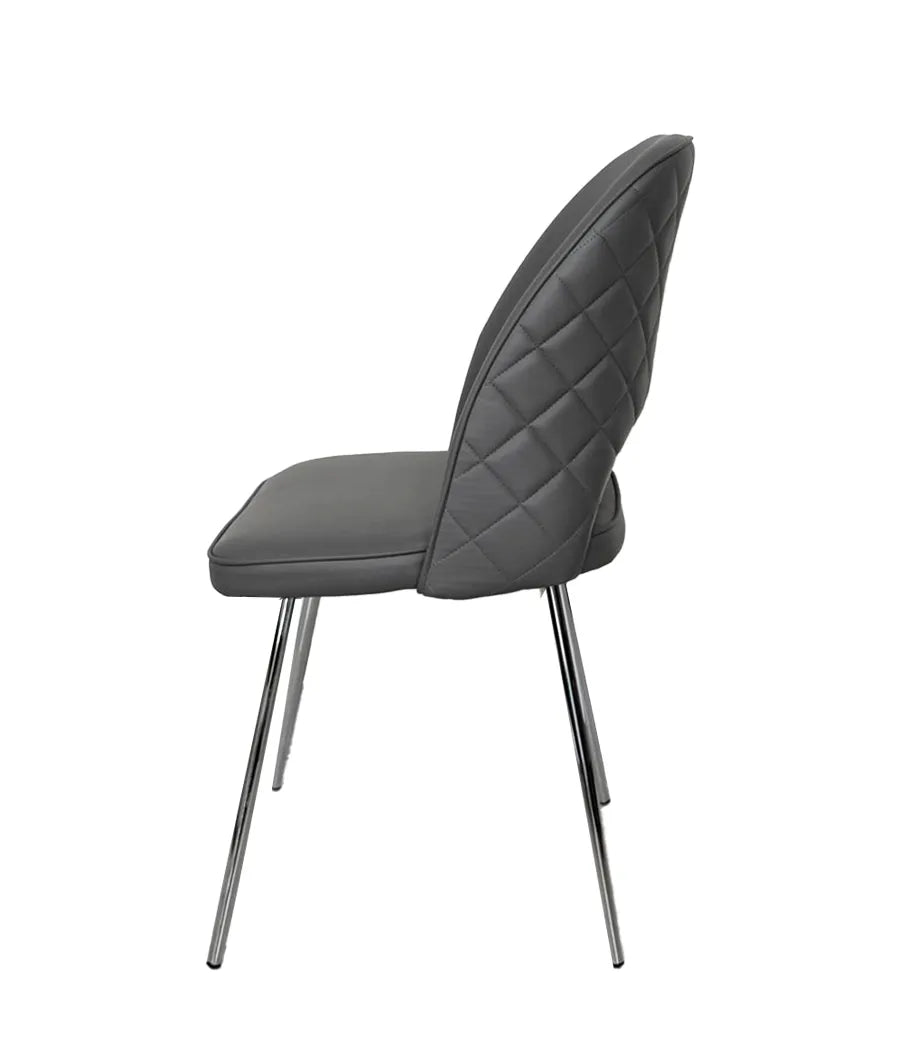 Hill Dining Chair Grey, Black & White. - Venini Furniture 