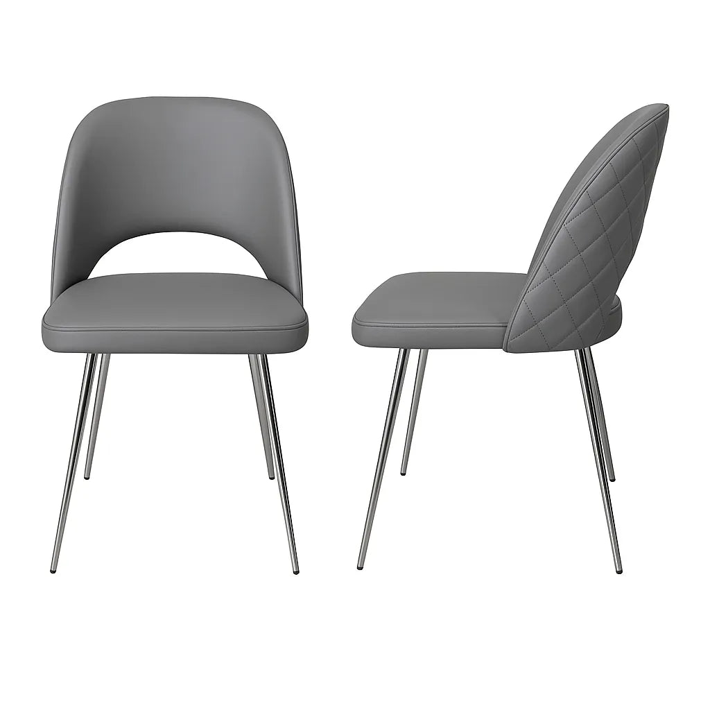 Hill Dining Chair Grey, Black & White. - Venini Furniture 