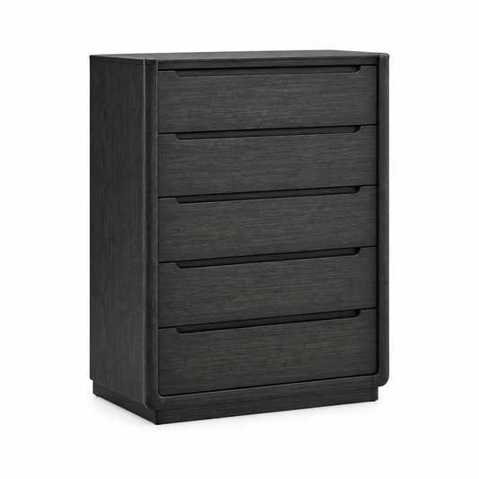 Leandro 5-Drawer Bedroom Chest Burnished Black