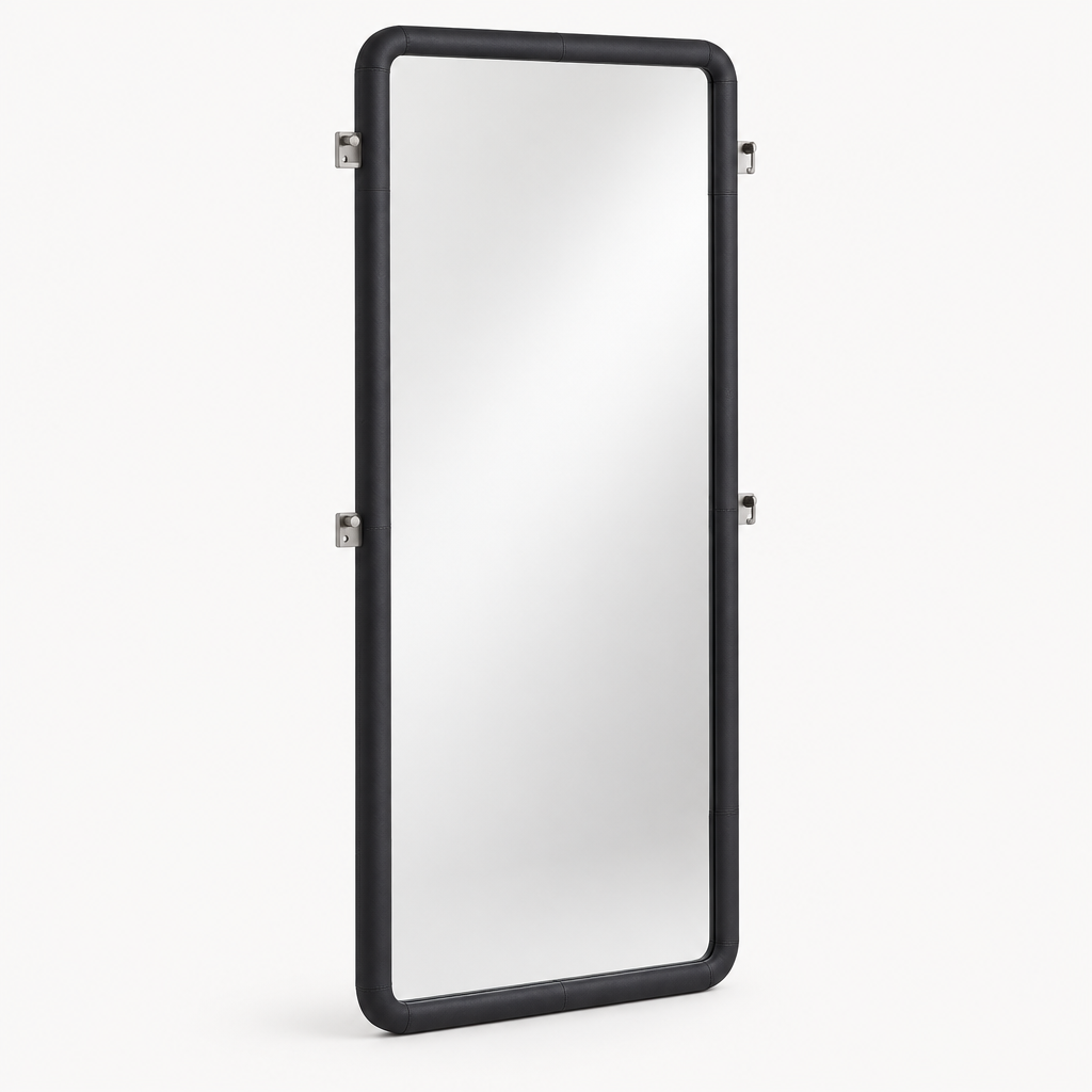 Leandro 76-inch Full Length Floor Mirror Burnished Black